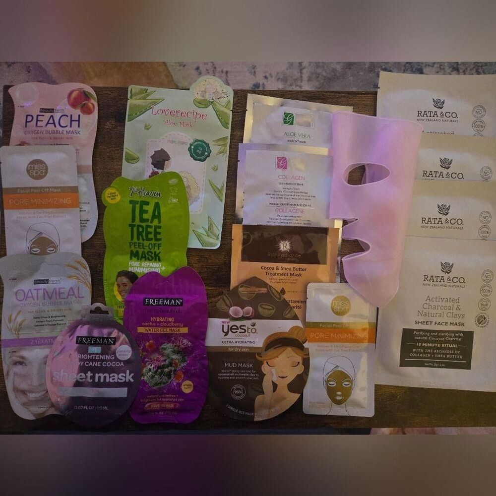 16 Facial Skincare Sheet Masks